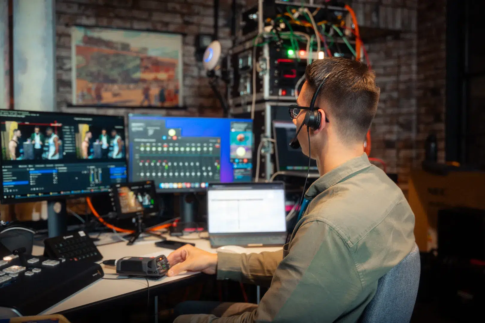 Tim Stenschke im Broadcasting-Studio auf dem MYLE 2024